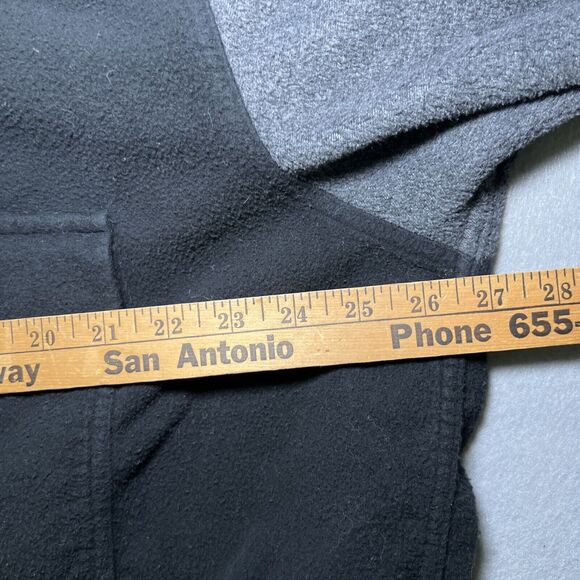 Nautica Competition Quarter Zip Fleece Mens XL Black Gray Vintage 90s Patch - Picture 6 of 8
